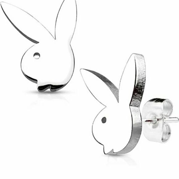 PLAYBOY Jewelry - Surgical metal steel Playboy earrings